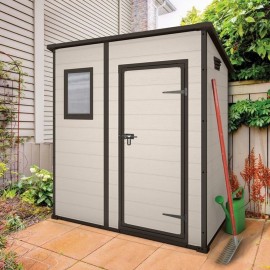 CASETTA ADDOSS. IN RES. 1 PORTA, PAV. INCLUSO, 1 FINESTRA FRON - 183,5x111x200,5h - BEIGE