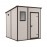 CASETTA ADDOSS. IN RESINA 1 PORTA, PAVIMENTO INCLUSO, 1 FINESTRA FRONTALE 183,5x185x200h -