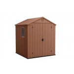 CASETTA IN RESINA EFFETTO LEGNO NATURALE, PAVIMENTO INCLUSO, 190x183x221h