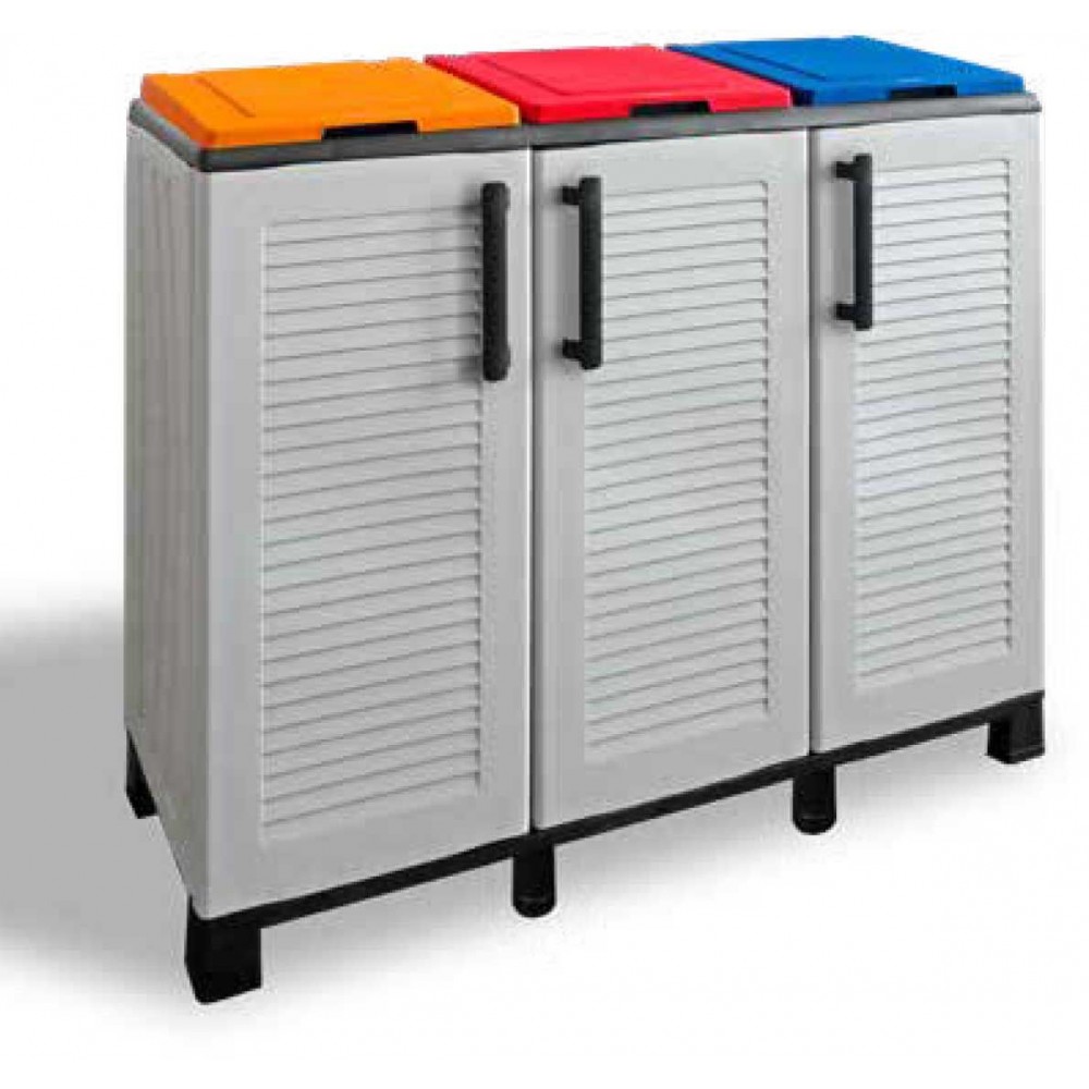 ARMADIO PORTASACCO 3 COPERCHI COLORATI  120X37X90H