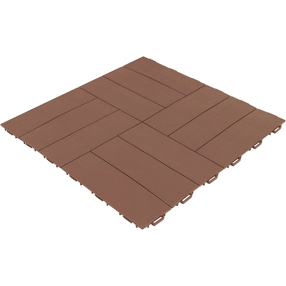 PIASTRELLA SIMIL-LEGNO MARRONE SCURO 563X563X13 MM INGOMBRO