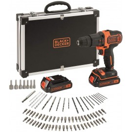 TRAPANO/AVVITATORE A PERCUSSIONE 18V LITIO IN VALIGETTA DIPLOMATICA CON 2 BATTERIE E 80 ACCESSORI