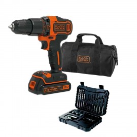 TRAPANO AVVITATORE PER 18V LITIO B+D SOFTBAG E ACCESSORI 