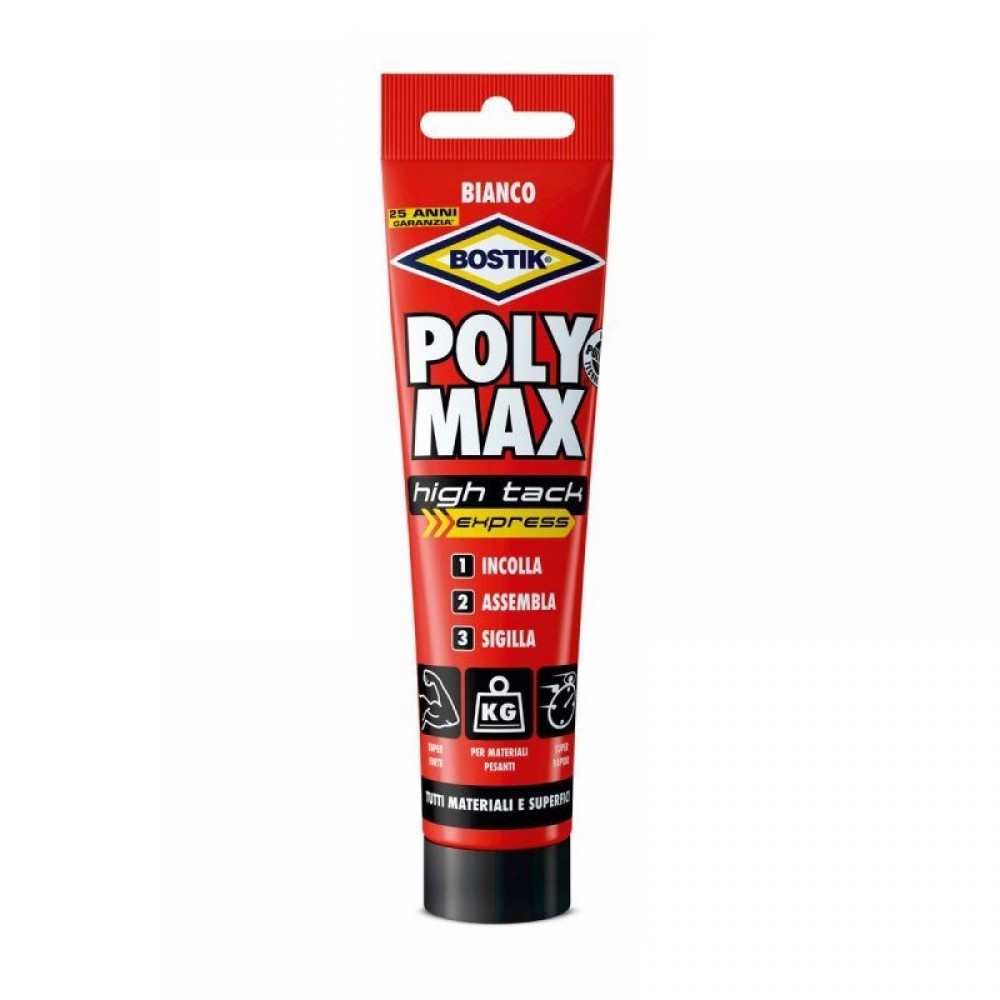 POLY MAX HIGH TACK EXPRESS BIANCO TUBO 165GR