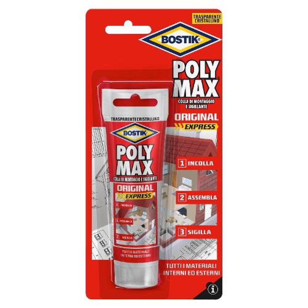 POLY MAX ORIGINAL EXPRESS TRASPARENTE PER INTERNI ED ESTERNI 75GR