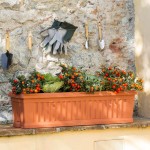 FIORIERA IRIS CM. 50 C/SOTTOVASO (TERRACOTTA)