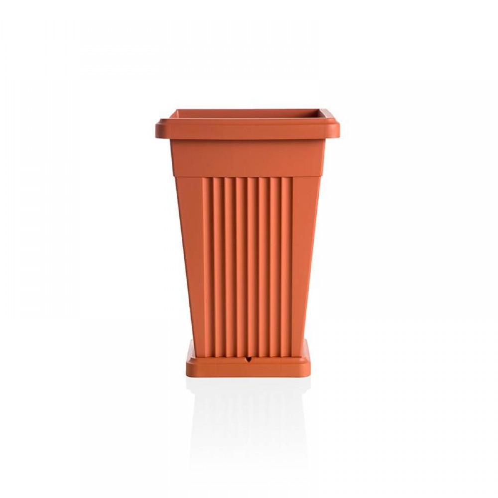 VASO PIRAMIDE C/SOTTOVASO (TERRACOTTA)