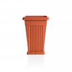 VASO PIRAMIDE C/SOTTOVASO (TERRACOTTA)
