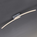 GO - APPLIQUE 2 STELI AD ARCO - LED 12WATT 960LUMEN - 3000K - COLOR ALLUMINIO