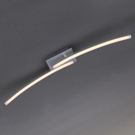 GO - APPLIQUE 2 STELI AD ARCO - LED 12WATT 960LUMEN - 3000K - COLOR ALLUMINIO