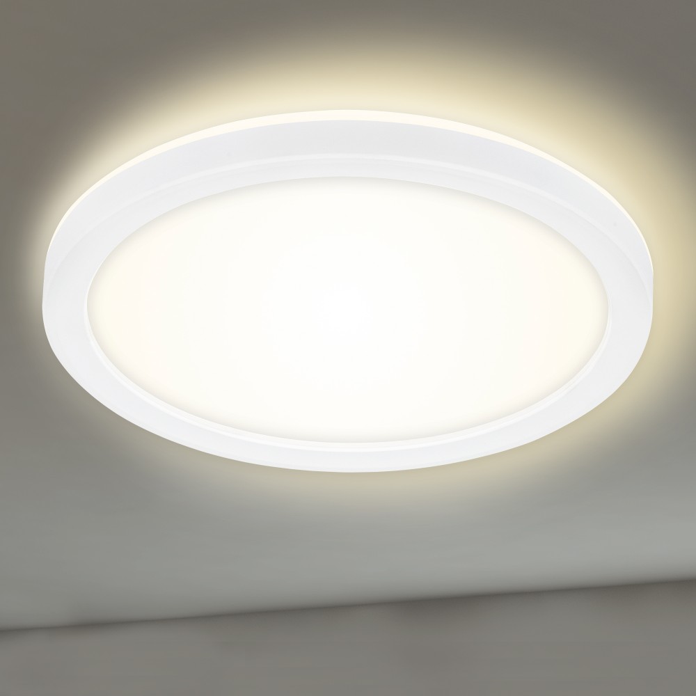 SLIM - PLAFONIERA CON EFFETTO ALONE DIAM. 19CM LED 14WATT