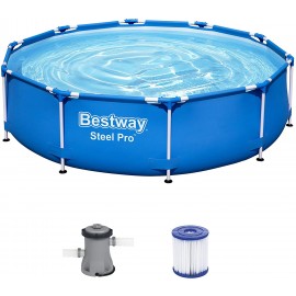 PISCINA ACCIAIO PRO D.305 X 76 CM CON POMPA E CARTUCCIA