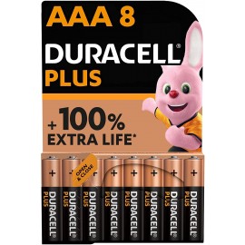 DURACELL PILE MINI STILO AAA BL8PZ  +100% ESP.