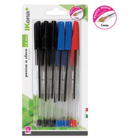 PENNE A SFERA - BLISTER PZ.12 - COLORI ASSORTITI