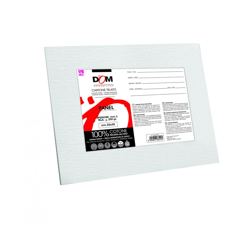 CARTONE TELATO PER PITTURA - CM.25X35