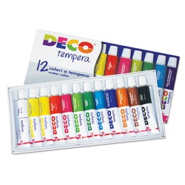 COLORI A TEMPERA - SCATOLA 12 TUBI ML.12 -  COL. ASS.