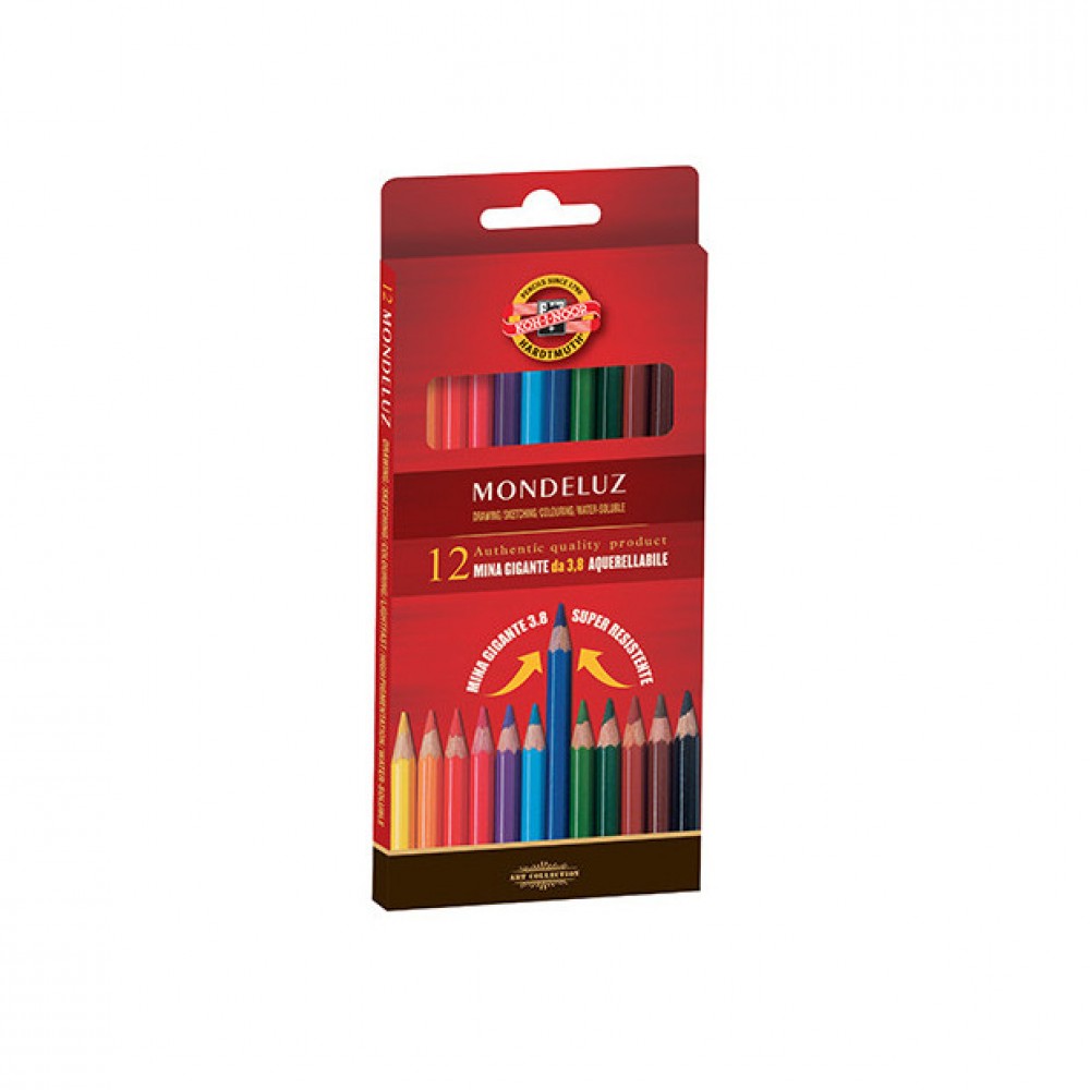 MATITE COLORATE ACQUERELLABILI MONDELUZ 12PZ