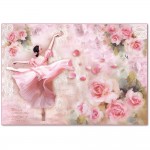 CARTA DECOUPAGE RISO DANCER WITH PETALS 48 X 33   **FP**