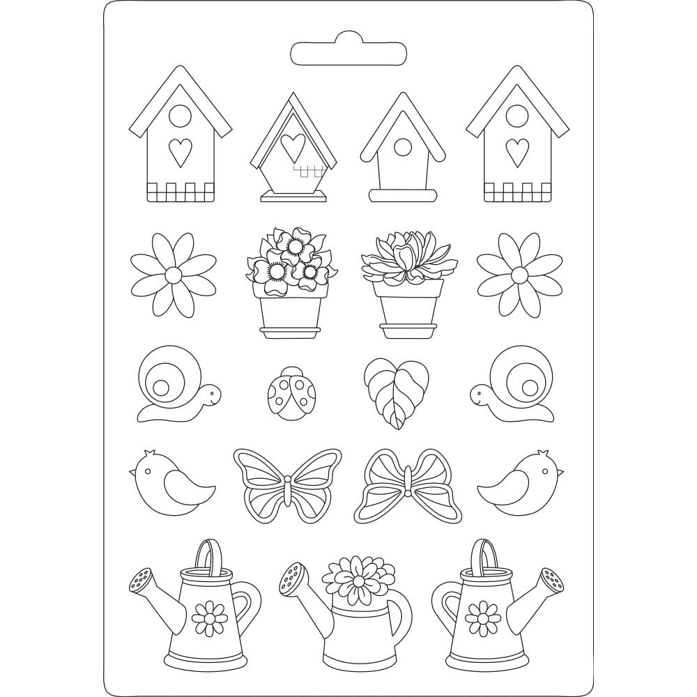 STAMPO MORBIDO A4 SPRING GARDEN   **FP**