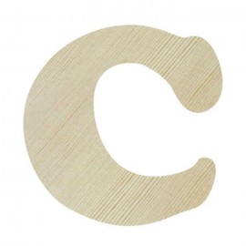029 SAGOMA LEGNO LETTERA C CM. 12 H SP 0,60 CM