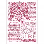 STENCIL D CM 21X29,7 MUSIC AND WINGS   **FP**