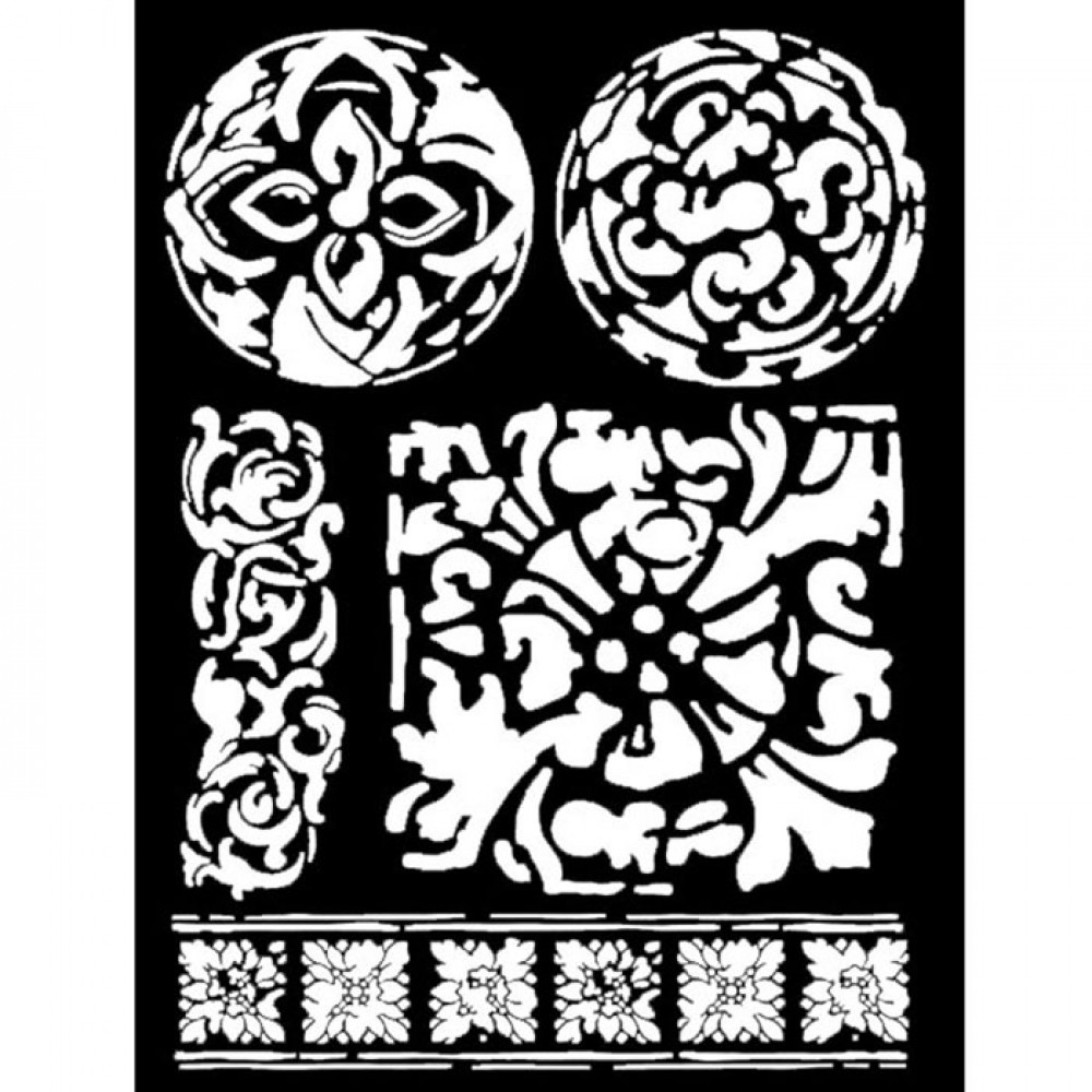 THICK STENCIL CM 20X25X/05 MM TEXTURE MAJOLICAS