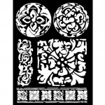 THICK STENCIL CM 20X25X/05 MM TEXTURE MAJOLICAS
