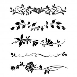 STENCIL SPESSO CM. 20X25 - BORDURE ROSE