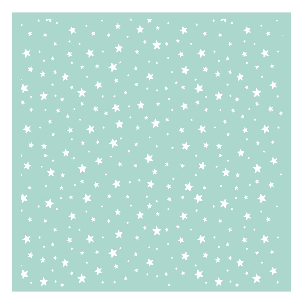 THICK STENCIL CM 18X18 LITTLE STARS   **FP**