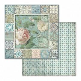 FOGLIO DOUBLE FACE AZULEJO FRAME CON ROSA