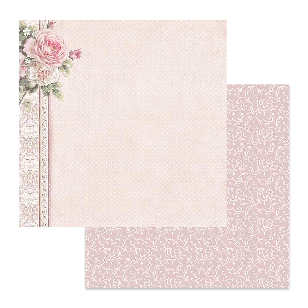 DOUBLE FACE PAPER POLKA DOTS WITH PINK BORDER