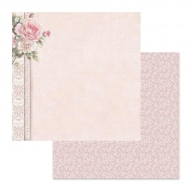 DOUBLE FACE PAPER POLKA DOTS WITH PINK BORDER