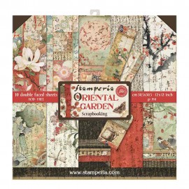 BLOCCO 10 FOGLI 30X30 DOUBLE FACE ORIENTAL GARDEN