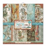 BLOCCO 10 FOGLI SEA WORLD DOUBLE FACE SCRAPBOOKING 