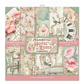 BLOCCO 10 FOGLI 30.5x30.5 HOUSE OF ROSES