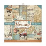 BLOCCO 10 FOGLI SCRAP AROUND THE WORLD