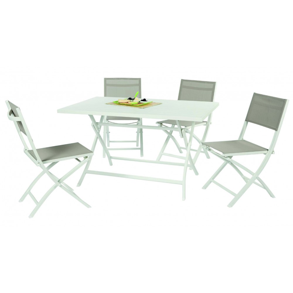 TAVOLO PIEGHEVOLE IN ALLUMINIO CORAL BIANCO GRIGIO TAVOLO PIEGHEVOLE IN ALLUMINIO CORAL BIANCO GRIGIO