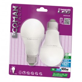 LED GOCCIA 15W 6000K 27 BLISTER 2PZ
