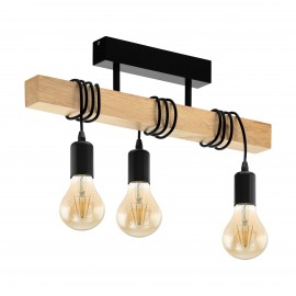 TOWNSHEND PLAFONE E27 3X60W  STRUTTURA IN METALLO