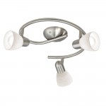 DAKAR 1 SPIRALE 3Lx40W E14 NICKEL+VTR BIANCO RIGATO