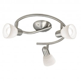 DAKAR 1 SPIRALE 3Lx40W E14 NICKEL+VTR BIANCO RIGATO