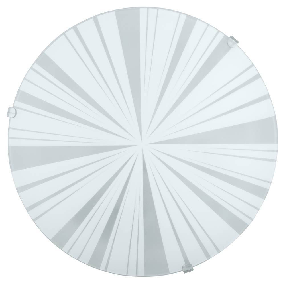 PLAFONIERA MARS 1 1x60W E27 VETRO SATINATO+RAGGI DECORATI