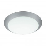 MARS 1 - PLAFONIERA 1L X 60W E27 ARGENTO + V.BIANC