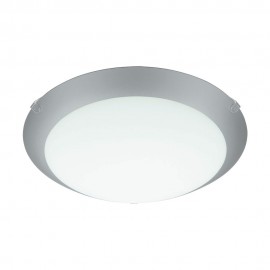 MARS 1 - PLAFONIERA 1L X 60W E27 ARGENTO + V.BIANC