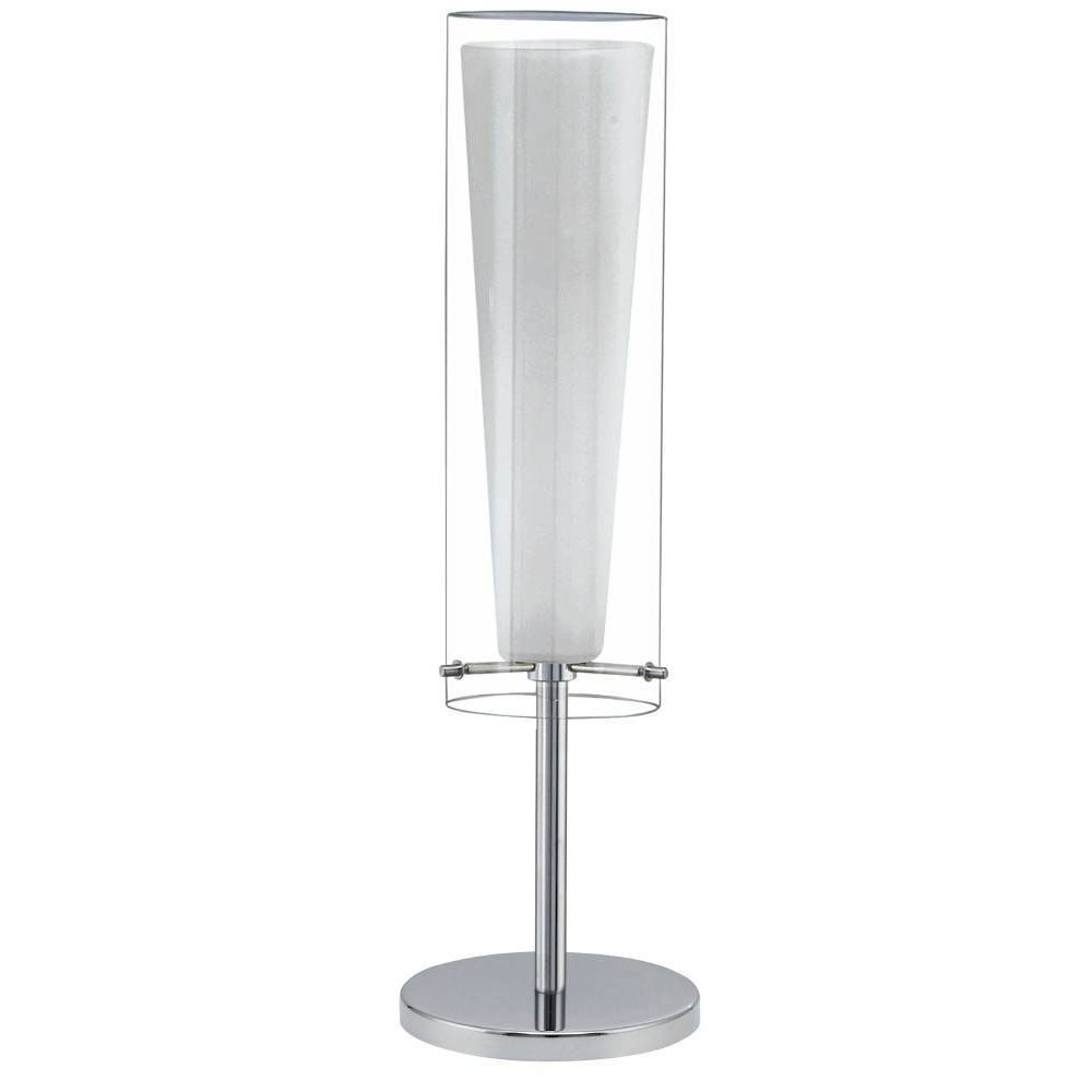 PINTO - LAMPADA TAVOLO  1L X 60W E27  CROMO + V.TR