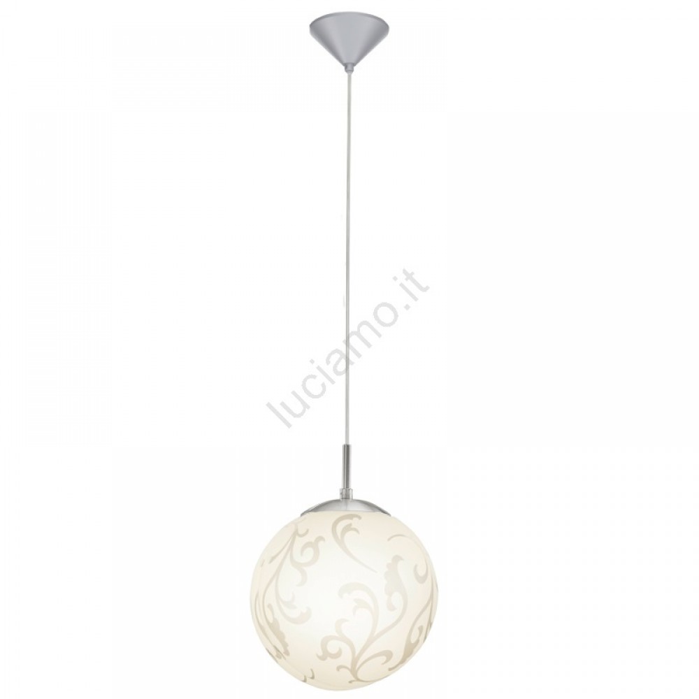 REBECCA - SOSPENSIONE Ø25CM 1L X 60W E27 NICKEL +   **FP**