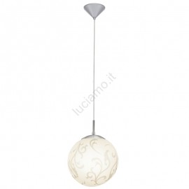 REBECCA - SOSPENSIONE Ø25CM 1L X 60W E27 NICKEL +   **FP**