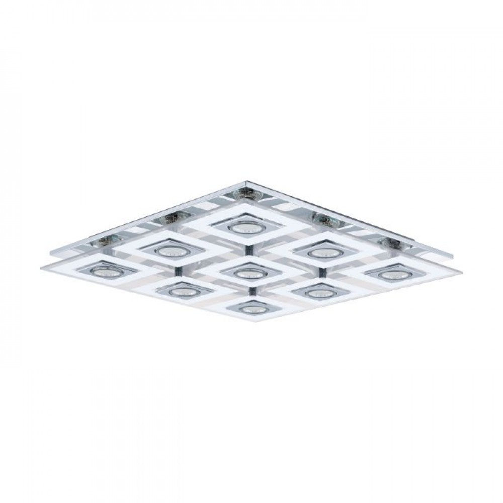 CABO - PLAFO 47CM X47CM  9L X 3W GU 10 LED - CROMO   **FP**