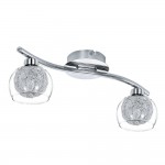 OVIEDO1 - ARCO 2 LUCI X 33W ECOG9 - CROMO + VETRO   **FP**