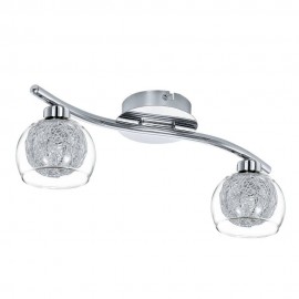 OVIEDO1 - ARCO 2 LUCI X 33W ECOG9 - CROMO + VETRO   **FP**